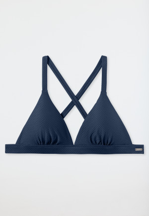 Bikini Triangel-Top herausnehmbare Pads variable Träger blau - Aqua Mix & Match