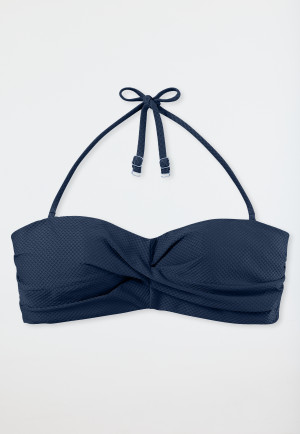 Bikini a fascia con spalline variabili Blu - Aqua Mix & Match