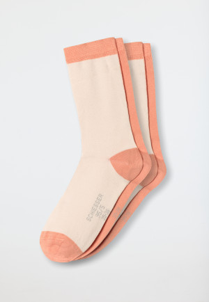 Damensocken 2er-Pack Organic Cotton apricot/creme - 95/5