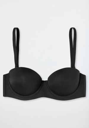 Soutien-gorge bandeau avec coques High Support noir - Unique Micro