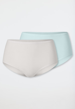 Lot de 2 culottes midi sable/mint - Modal Essentials