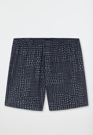 Boxer Interlock con fantasia grafite - Fine Interlock