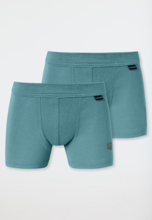 Confezione da 2 short verde - Fine Rib