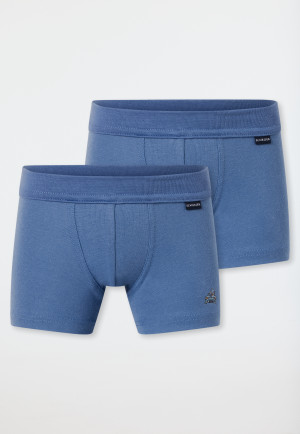 Shorts 2er-Pack blau - Fine Rib