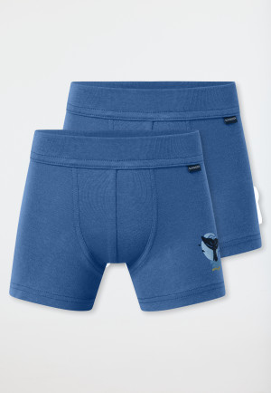 Lot de 2 shorts Wal bleu - Fine Rib