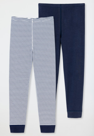 Mutande lunghe confezione doppia in Organic Cotton cintura morbida in vita blu scuro - 95/5