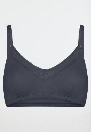 Bustier Spitze ohne Bügel graphit - Modern Lace