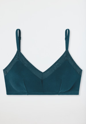 Bustier Spitze ohne Bügel petrol - Modern Lace