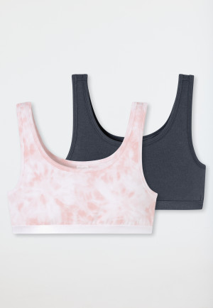 Brassières Lot de 2 Batik graphite/ rose - 95/5