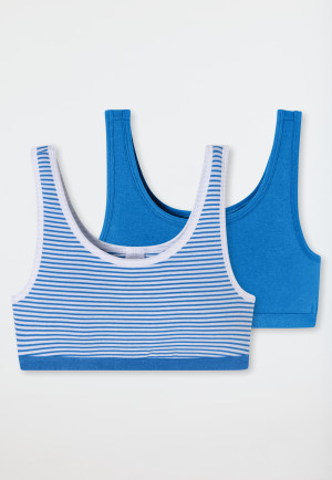 Bustiers 2er-Pack Streifen blau - 95/5