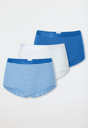 Shorts 3er-Pack Organic Cotton weiß/blau - 95/5