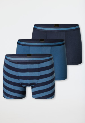 Shorts 3er-Pack Ringel blau - 95/5