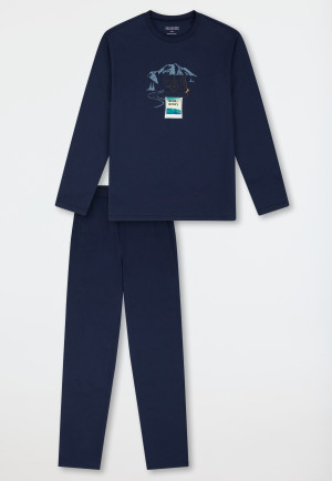 Pyjama long montagne bleu foncé - Nightwear