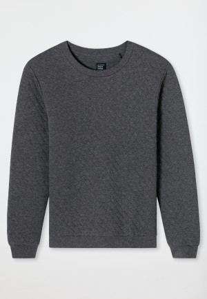 Sweatshirt dunkelgrau gemustert - Mix+Relax