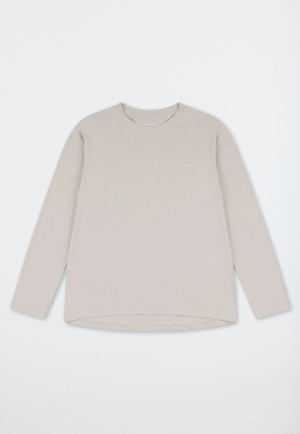 Maglietta manica lunga scollo tondo grigio mélange - Mix+ Relax