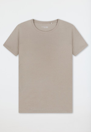 Shirt short sleeve round neck clay red - Mix+Relax