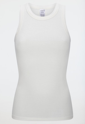 Strap top fine rib off-white - Revival Paula