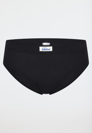 Culotte taï à côtelé noir - Revival Paula