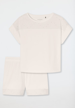 Schlafanzug kurz off-white - Casual Nightwear