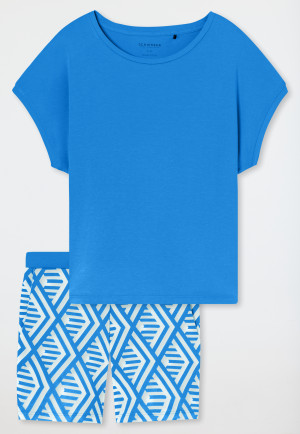 Schlafanzug Interlock kurz aquarium - Modern Nightwear