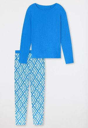 Schlafanzug lang Interlock aquarium - Modern Nightwear