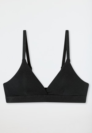 Softbra schwarz - Pure Rib