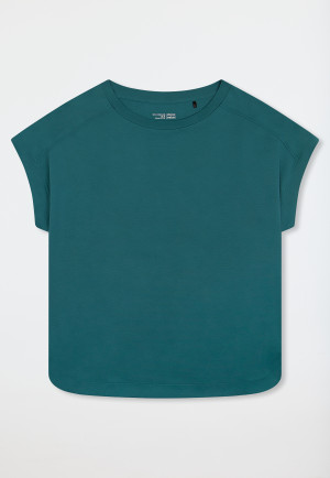 Tee-shirt à manches courtes en interlock mercerisé vert - Mix+Relax