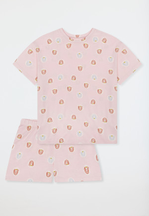 Pigiama corto rosa arcobaleno - Teens Nightwear