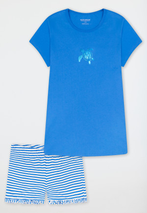 Schlafanzug kurz Ringel Schildkröte aquarium - Nightwear