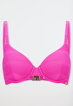 Bikini-Top mit Schale Jersey fuchsia - Aqua