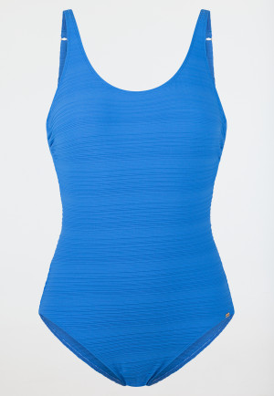 Maillot de bain jersey recyclé rayures aquarium - Aqua