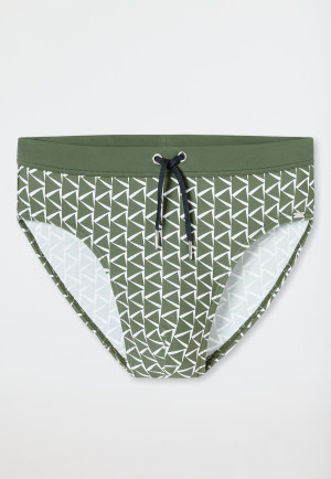 Costume da bagno riciclato in tessuto a maglia con fantasia - Aqua