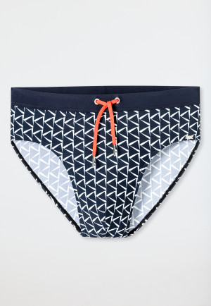Costume da bagno riciclato in tessuto a blu notte con fantasia - Aqua