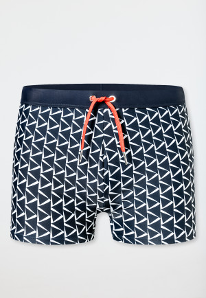 Slip de bain recyclé tricot bleu nuit imprimé - Aqua