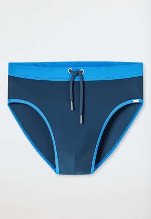 Maillots de bain tricot recyclé indigo - Aqua
