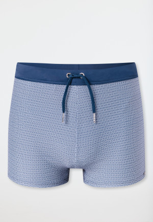 Badehose Wirkware blau gemustert - Aqua