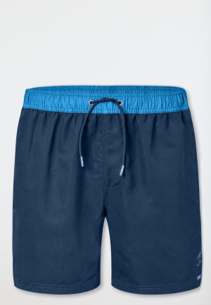 Short de bain matière tissée recyclée indigo - Aqua