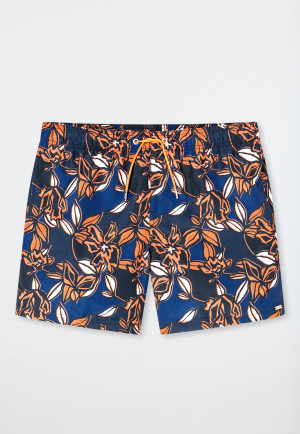 Swim trunks woven fabric multicolor patterned - Aqua