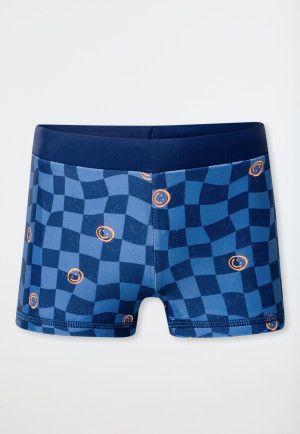 Costume da bagno Single Jersey SPF40+ controlli smiley indaco - Aqua