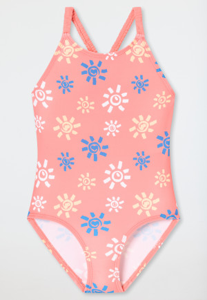 Maillot de bain tricot recyclé SFP 40+ soleil rose - Aqua