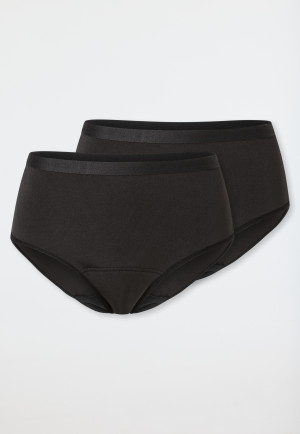 Mutandine mestruali confezione da 2 riciclate in nero - Secret Care