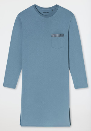 Camicia da notte a manica lunga grafite - Comfort Nightwear