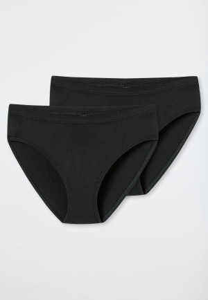 Confezione da 2 mutande in nero - Pure Rib