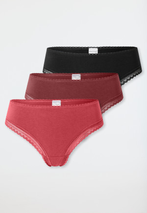 Cheeky thong 3-pack lace multi-colored - Modern Multipacks