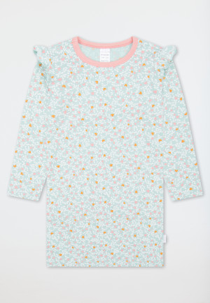 Sleep shirt long-sleeve ruffles hearts multicolor - Kids Nightwear
