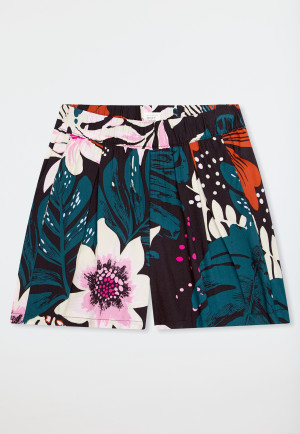 Pantaloni corti viscosa tessuto fiori multicolore Mix+ Relax
