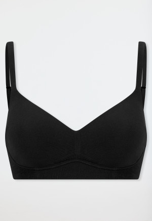 Soutien-gorge souple à coques noir - Unique Cotton
