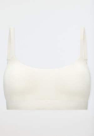Brassière avec coussinets amovibles off-white - Unique Cotton