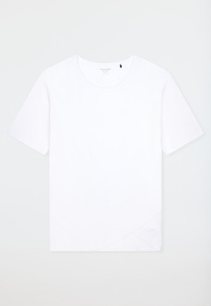 Shirt kurzarm Doppelripp Cutout weiß - SCHIESSER 150 Years