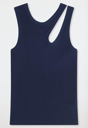 Trägertop Doppelripp Cutout admiral - SCHIESSER 150 Years